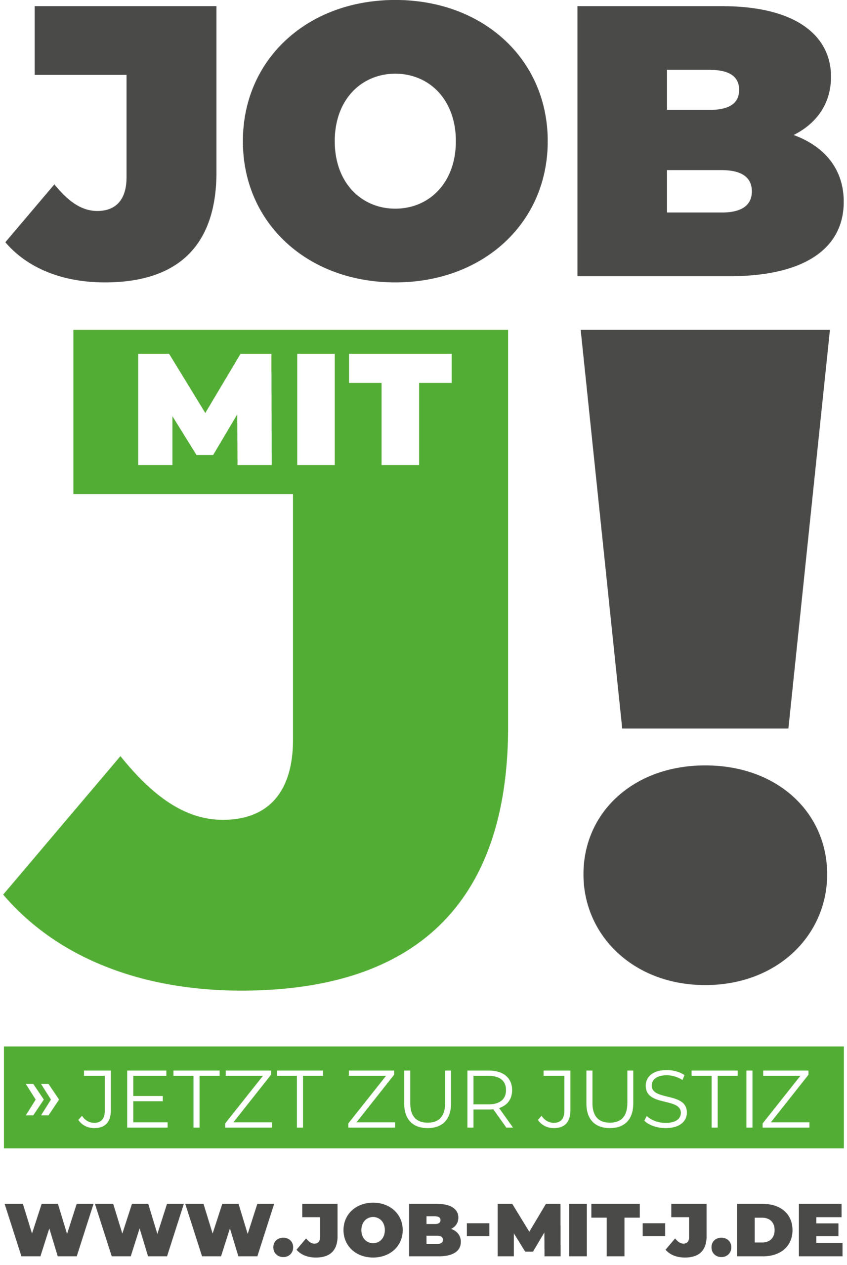 Logo JOB MIT J – farbig RGB_hohe Auflösung Logo der JVA, Job mit J!